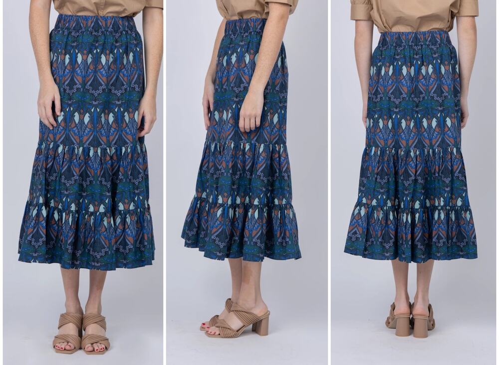 Cara Cara Chase Skirt in Forest Biome Deco Size Medium NEW Maxi Boho A Line